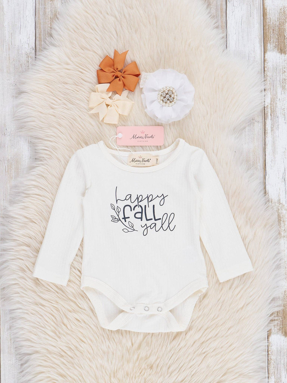 Navy Plaid "Happy Fall Y'all" Bubble Skirtall Set