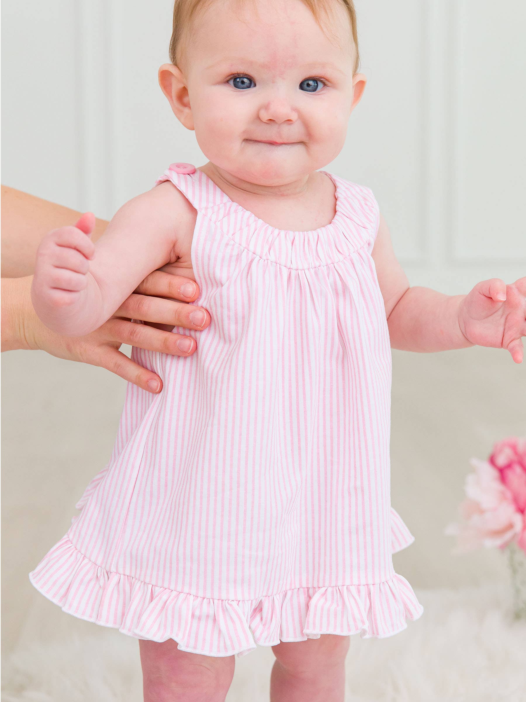 Baby Girls Fancy Me Floral Knit Swing Top & Ruffle Bloomer Set