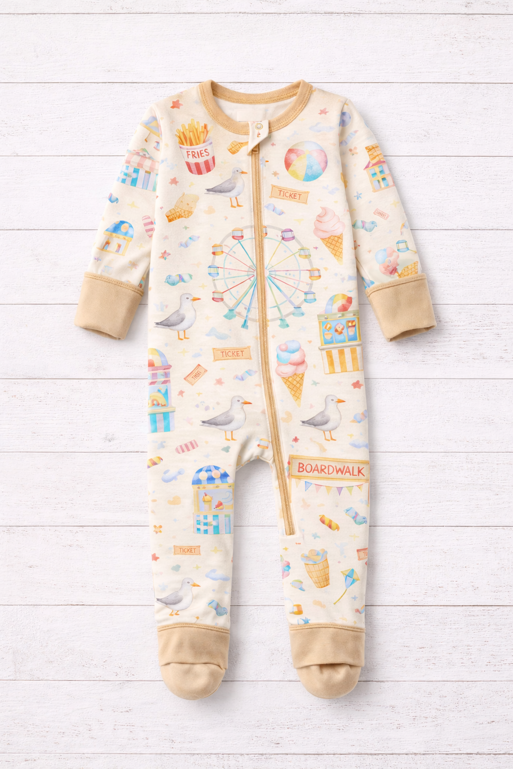 Boardwalk Baby Luxury TENCEL™ Lyocell Zippy Sleeper