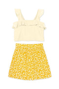 TKSS-3042T-UMI05 Toddler's 2pc Skirt Set w/ Ruffle Top