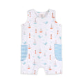 Sailboat Baby Shortie Romper (Organic Jersey)