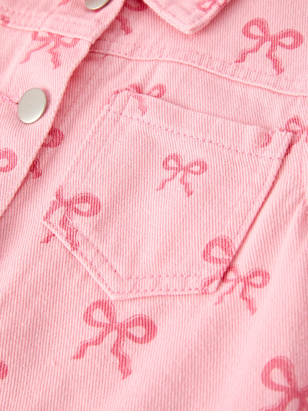 Pink Fall Girls Denim Jacket