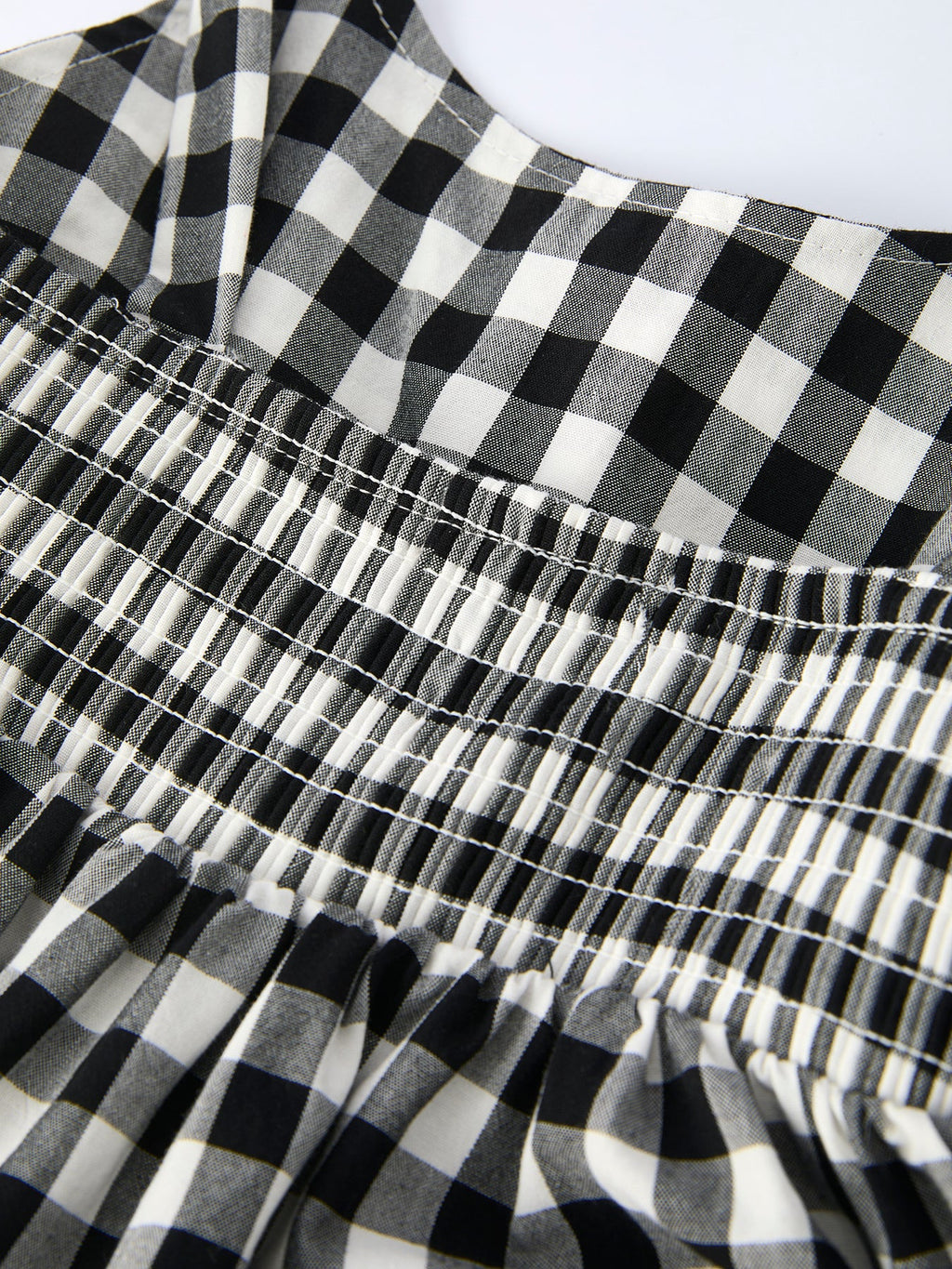 Mommy & Me Plaid Girl Smocked Ruffle Dress