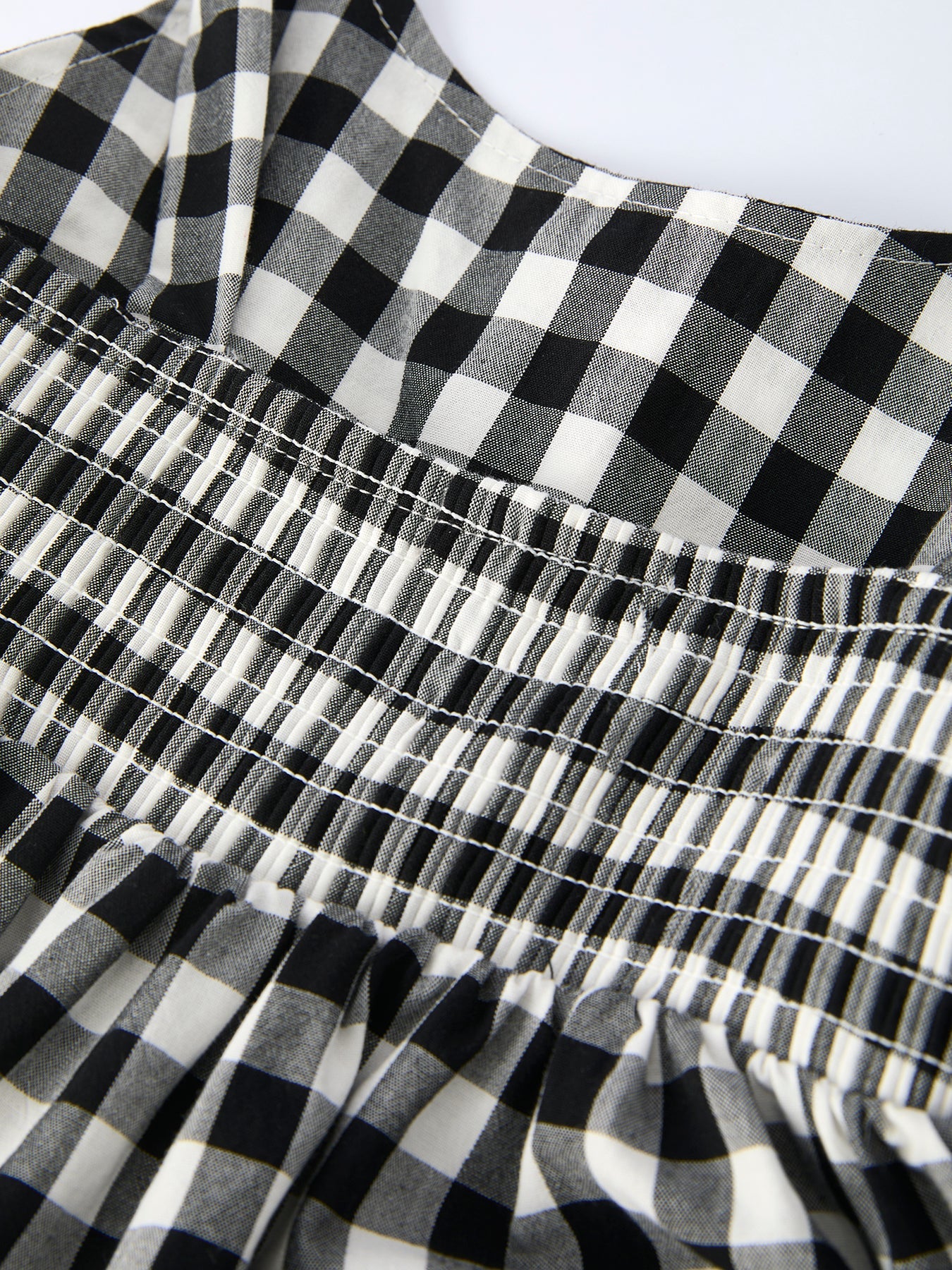 Mommy & Me Plaid Girl Smocked Ruffle Dress