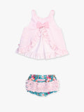 Baby Girls Fancy Me Floral Knit Swing Top & Ruffle Bloomer Set