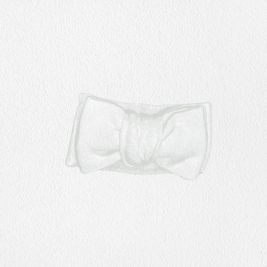 Knit Bow Headband | Textured Cloud