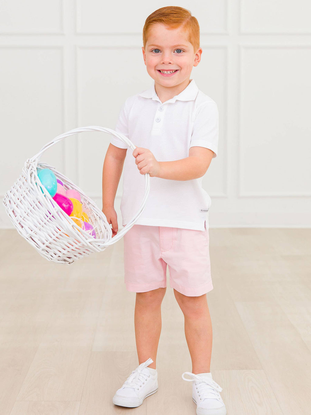 Boys Pink Stretch Chino Shorts
