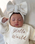 Knit Bow Headband | Textured Cloud