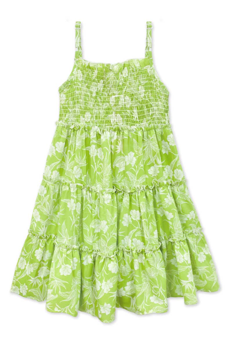 GKD-3154B-YU112 Girl's Maxi Dress w/ Back Smocking