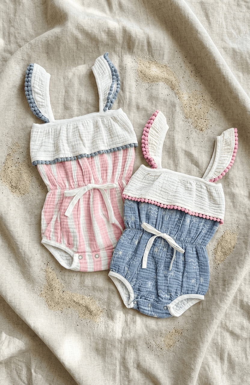 Pink Surf Willa Bubble Romper