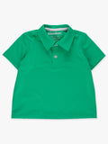 Boys Bright Green Knit Short Sleeve Performance Polo