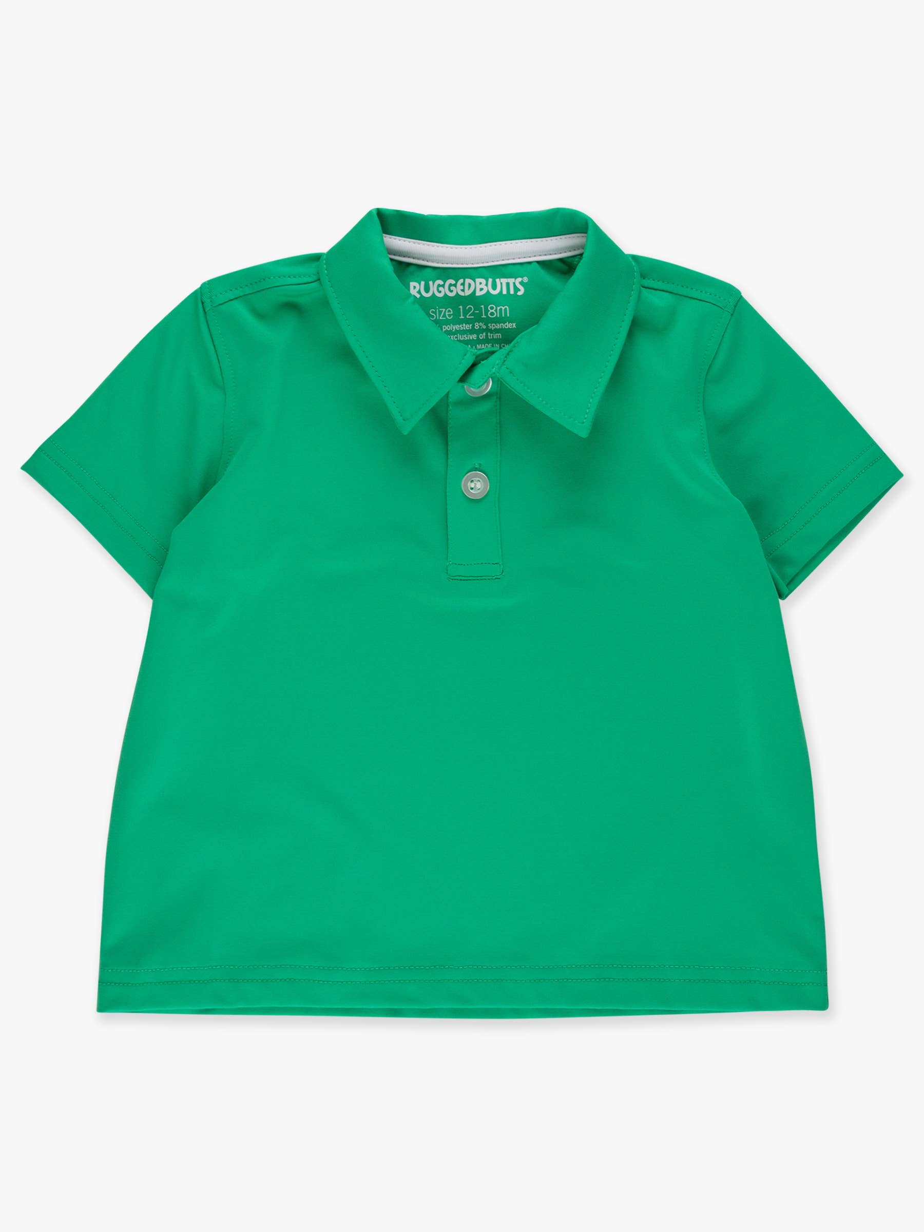 Boys Bright Green Knit Short Sleeve Performance Polo