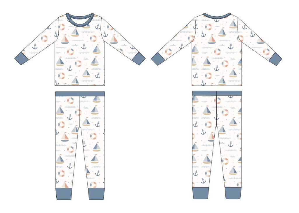 Harbor Dreams Luxury Bamboo Toddler Pajama Set | Soluna™