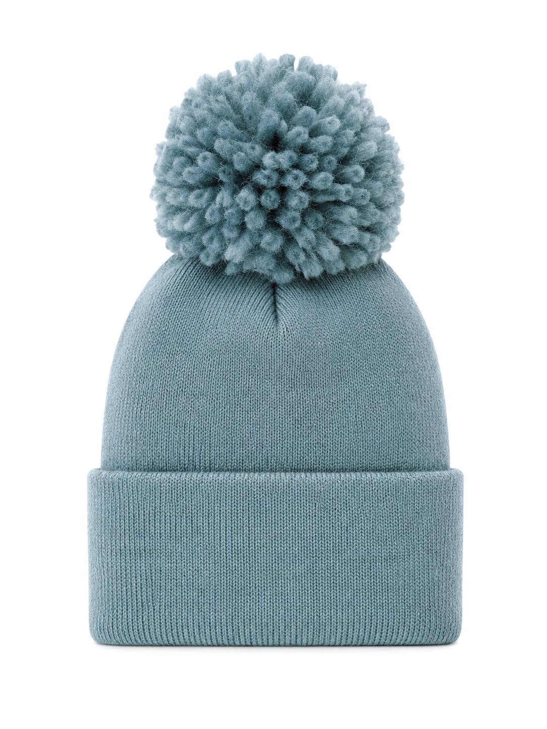 Baby's First Hat, Sky Blue Pom