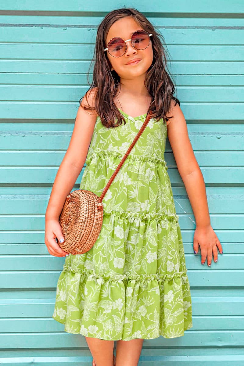 GKD-3154B-YU112 Girl's Maxi Dress w/ Back Smocking