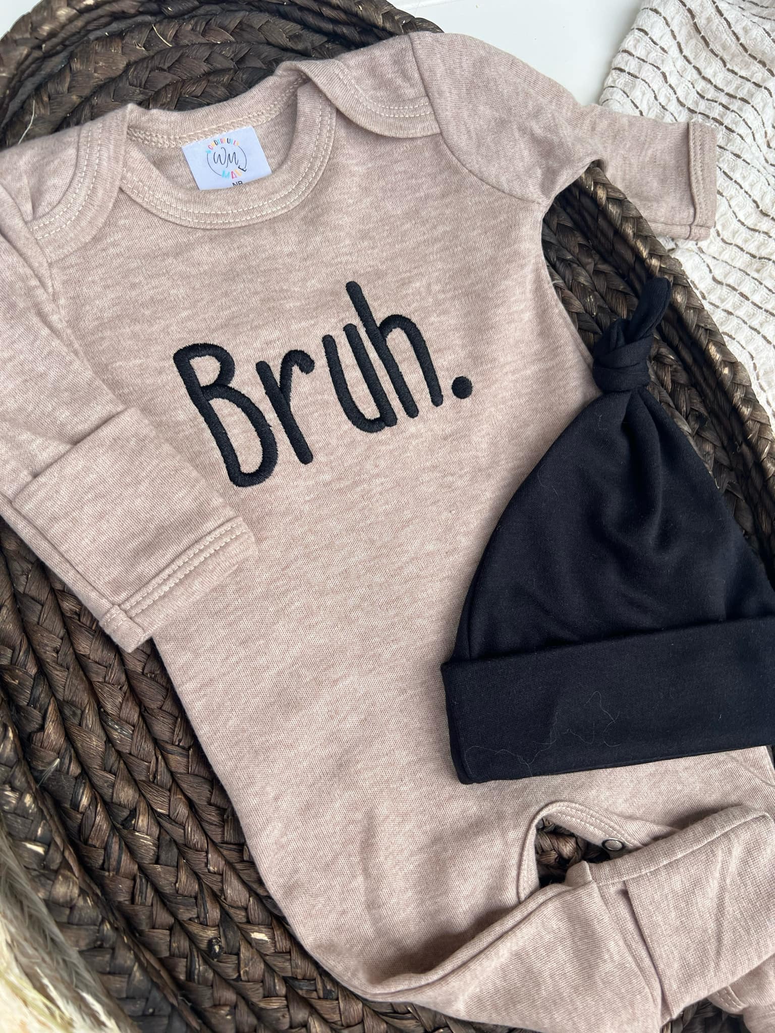 Baby Romper | Mocha Brown Baby Outfit -Bruh