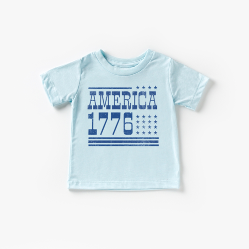 America 1776 Flag Boy Freedom 4th  of July Shirt