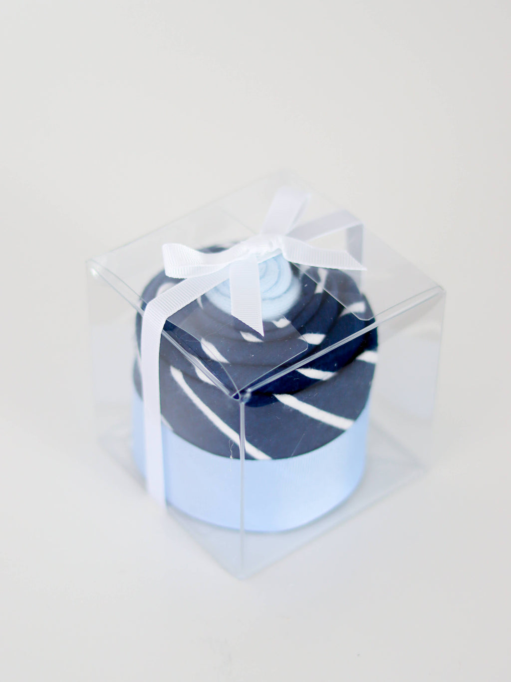 Baby Receiving Blanket & Sock Single Cupcake Navy