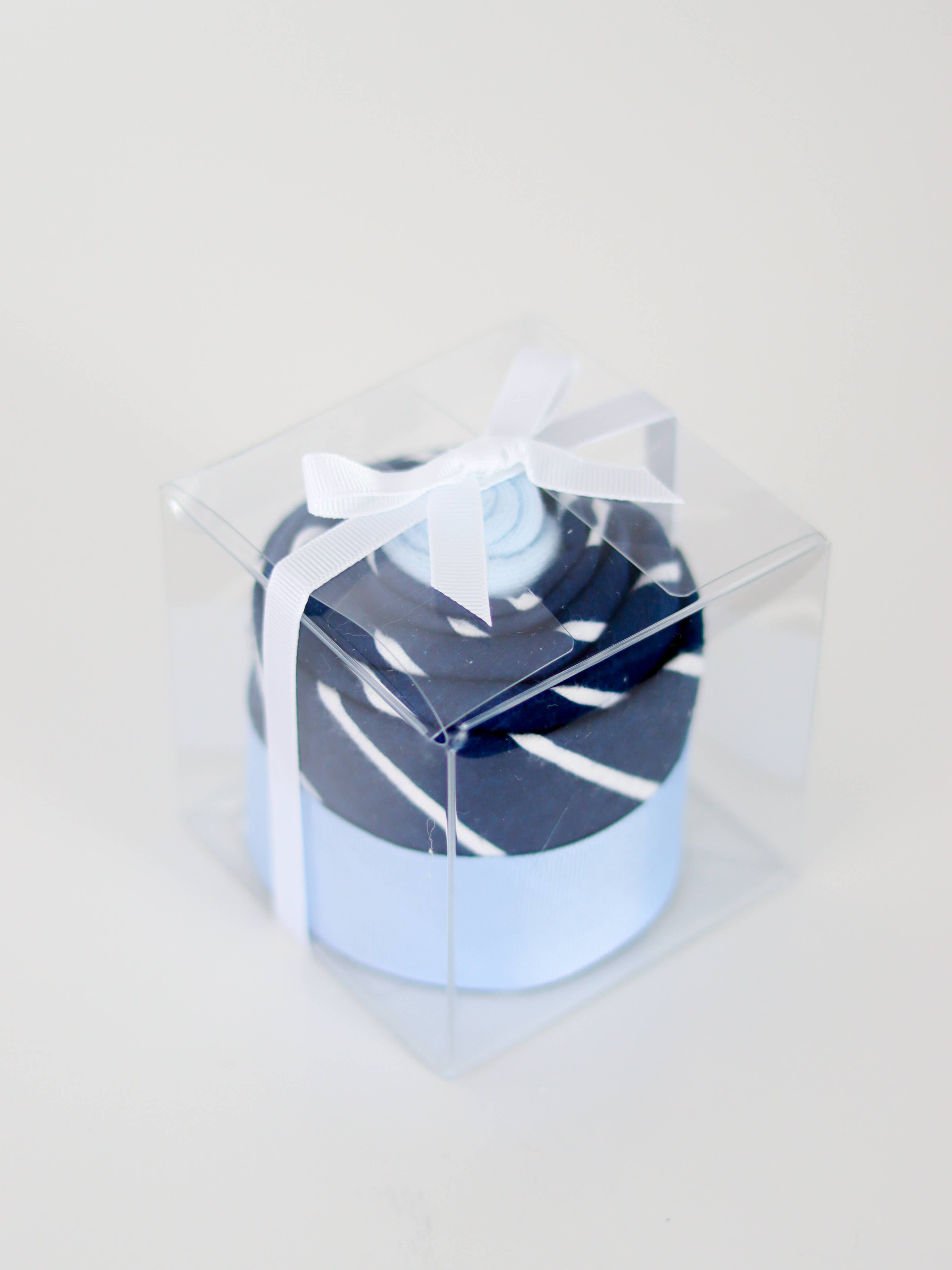Baby Receiving Blanket & Sock Single Cupcake Navy