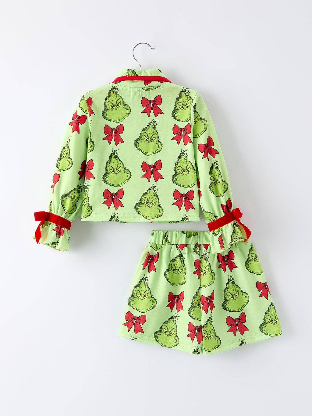 Mommy And Me Christmas  Character Bow Print Girls Pajama Set