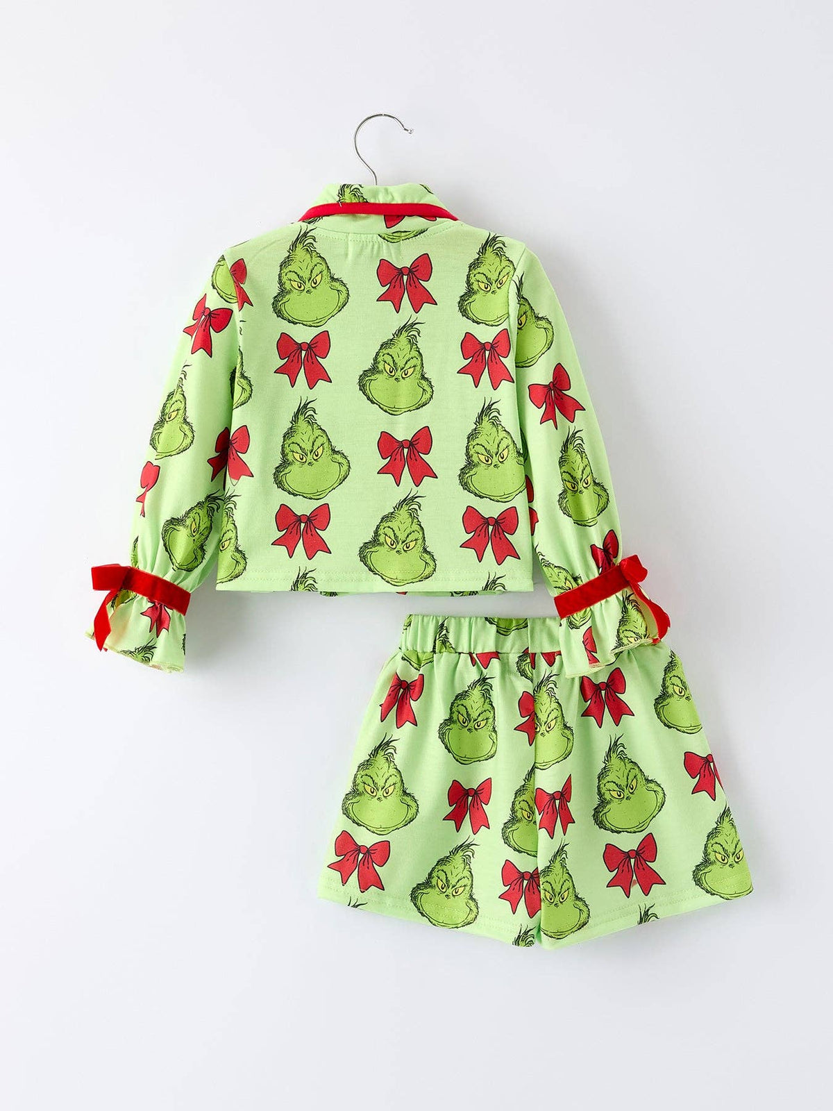 Mommy And Me Christmas  Character Bow Print Girls Pajama Set