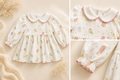 100% PIMA Cotton Ruffle Dress with Pink Picot Trim: Ice Cream Social
