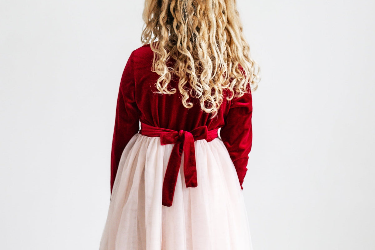Red Velvet Tulle Dress