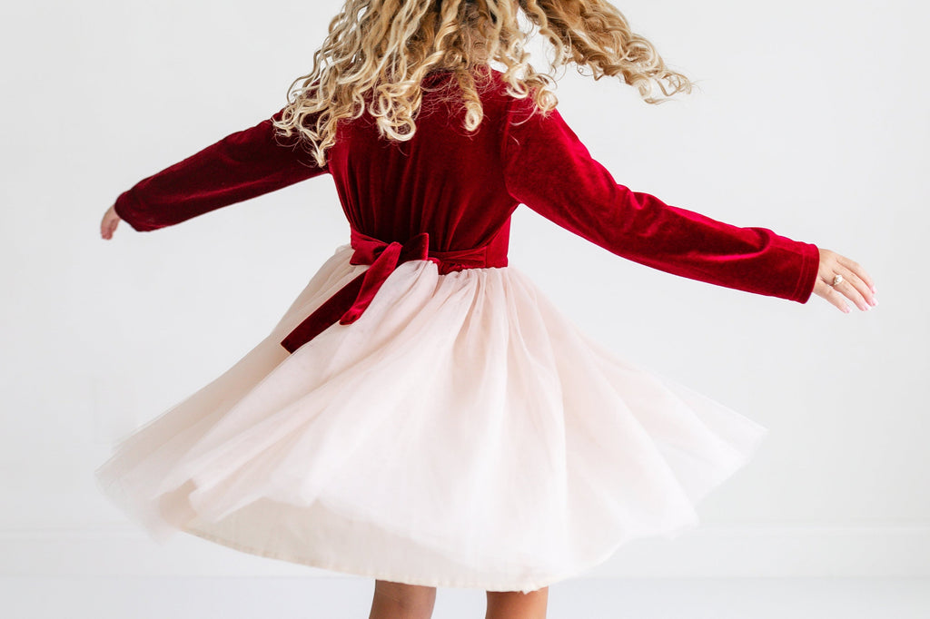 Red Velvet Tulle Dress