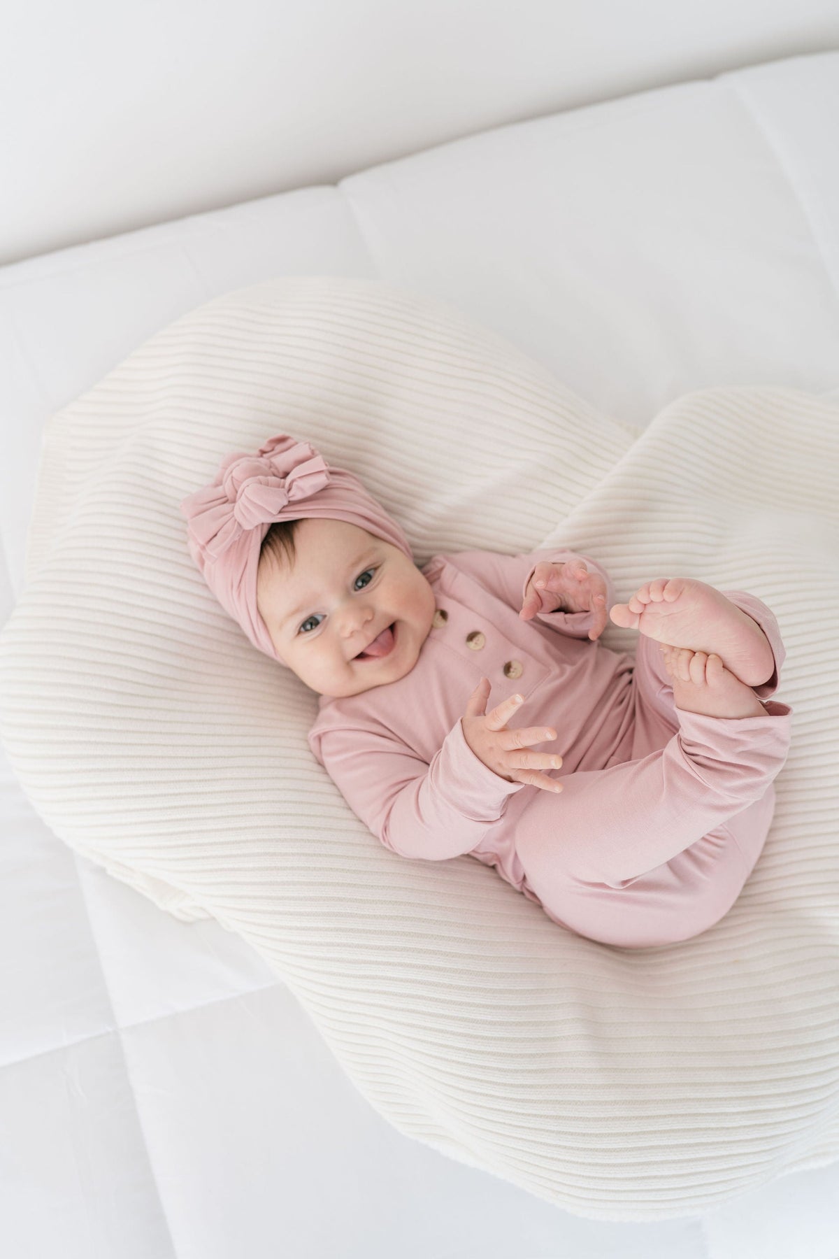 Top and Bottom Baby Outfit for Girls (Newborn - 12 months) - Dusty Rose