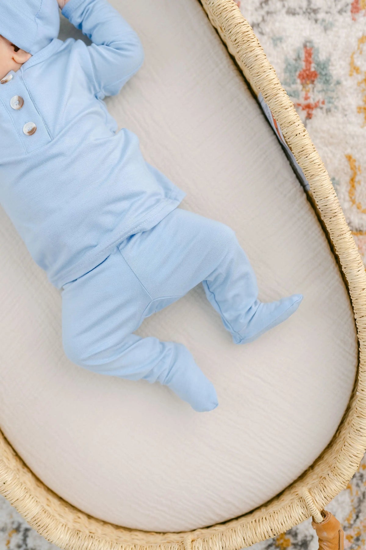 Newborn Baby Boy Outfit – Two-Piece Baby Clothes Set NB–24 Months, Soft Modal (Baby Blue)
