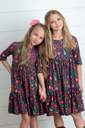 Emma Dark Floral Dress