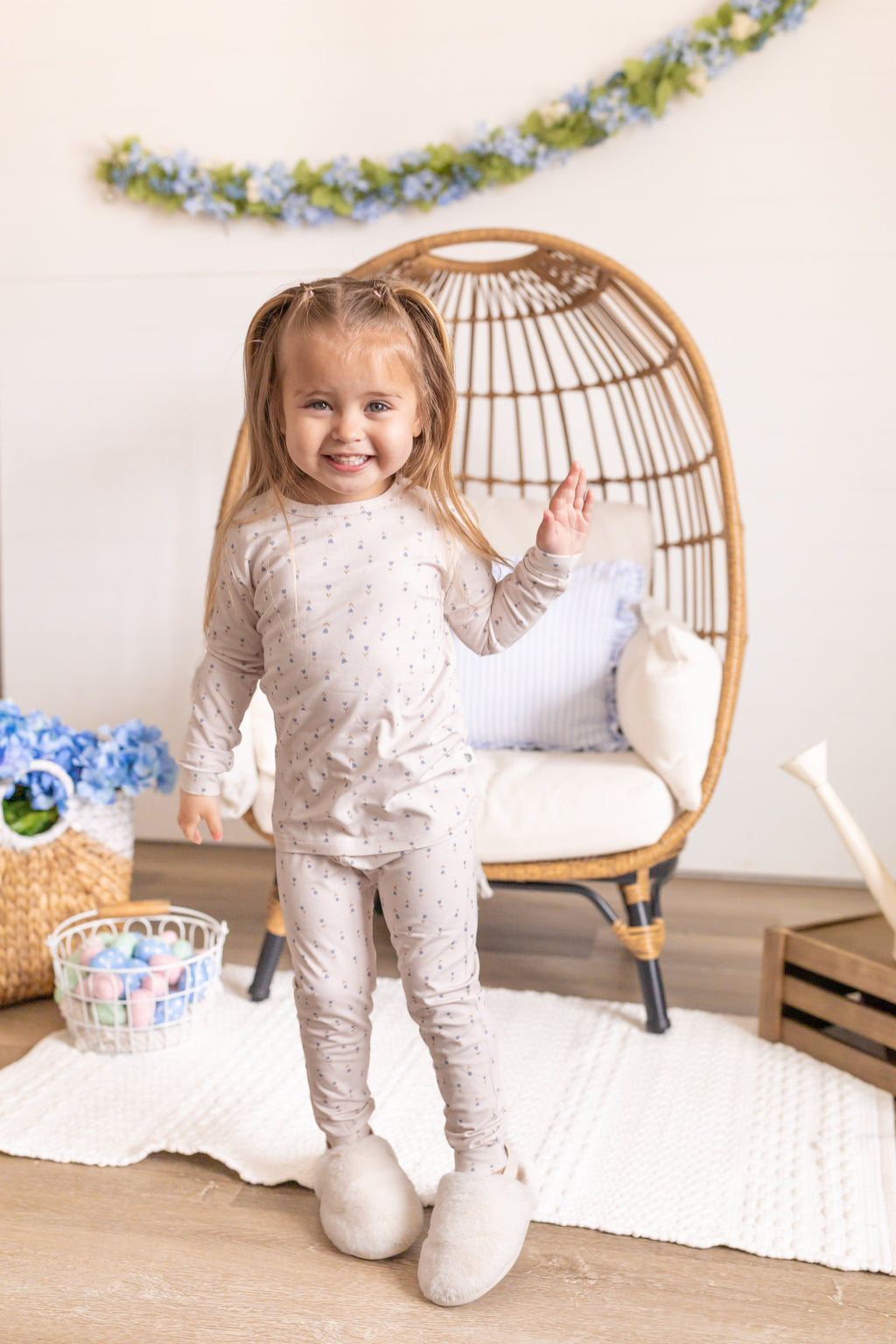 Tiny Tulips 2pc Bamboo Pajamas