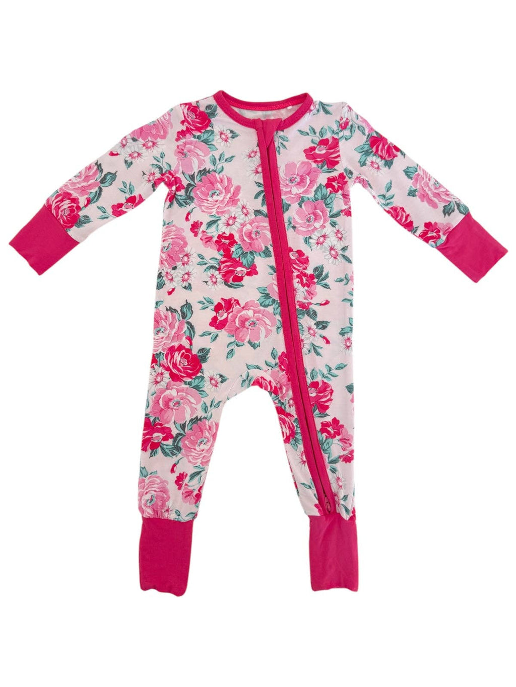 2-Way Zip Romper, Pink Splendor