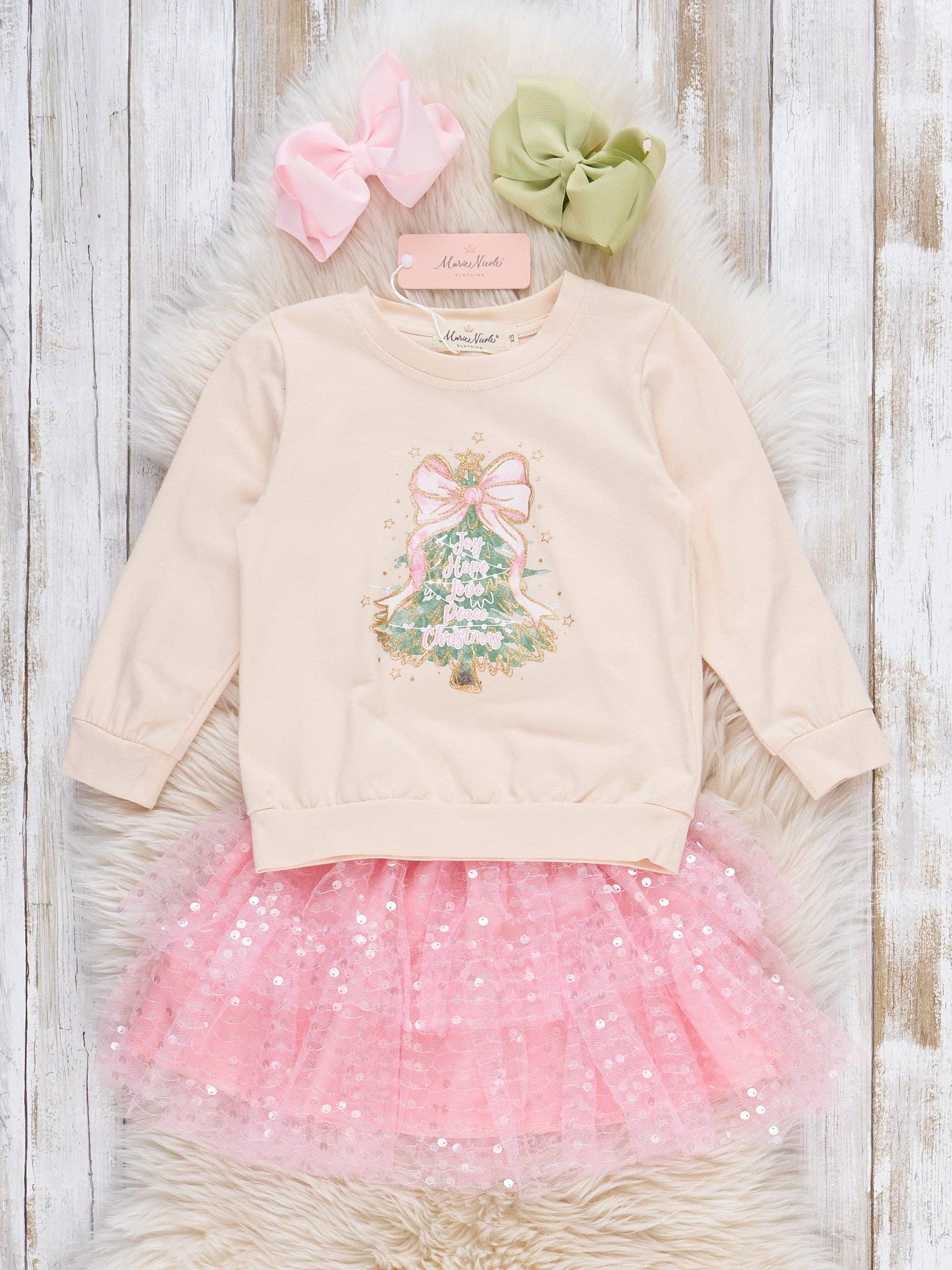 Twinkle Tree & Glitz Tulle Skirt Outfit