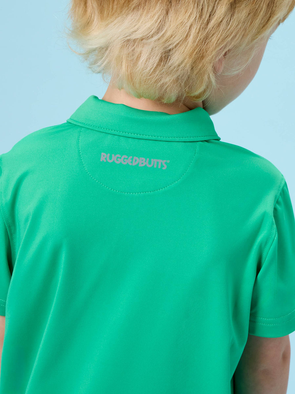 Boys Bright Green Knit Short Sleeve Performance Polo