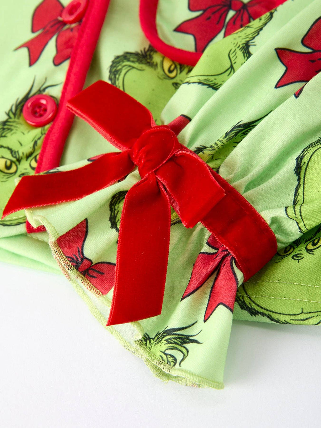Mommy And Me Christmas  Character Bow Print Girls Pajama Set