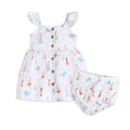 Sailboat Baby Dress + Bloomer (Organic Muslin)