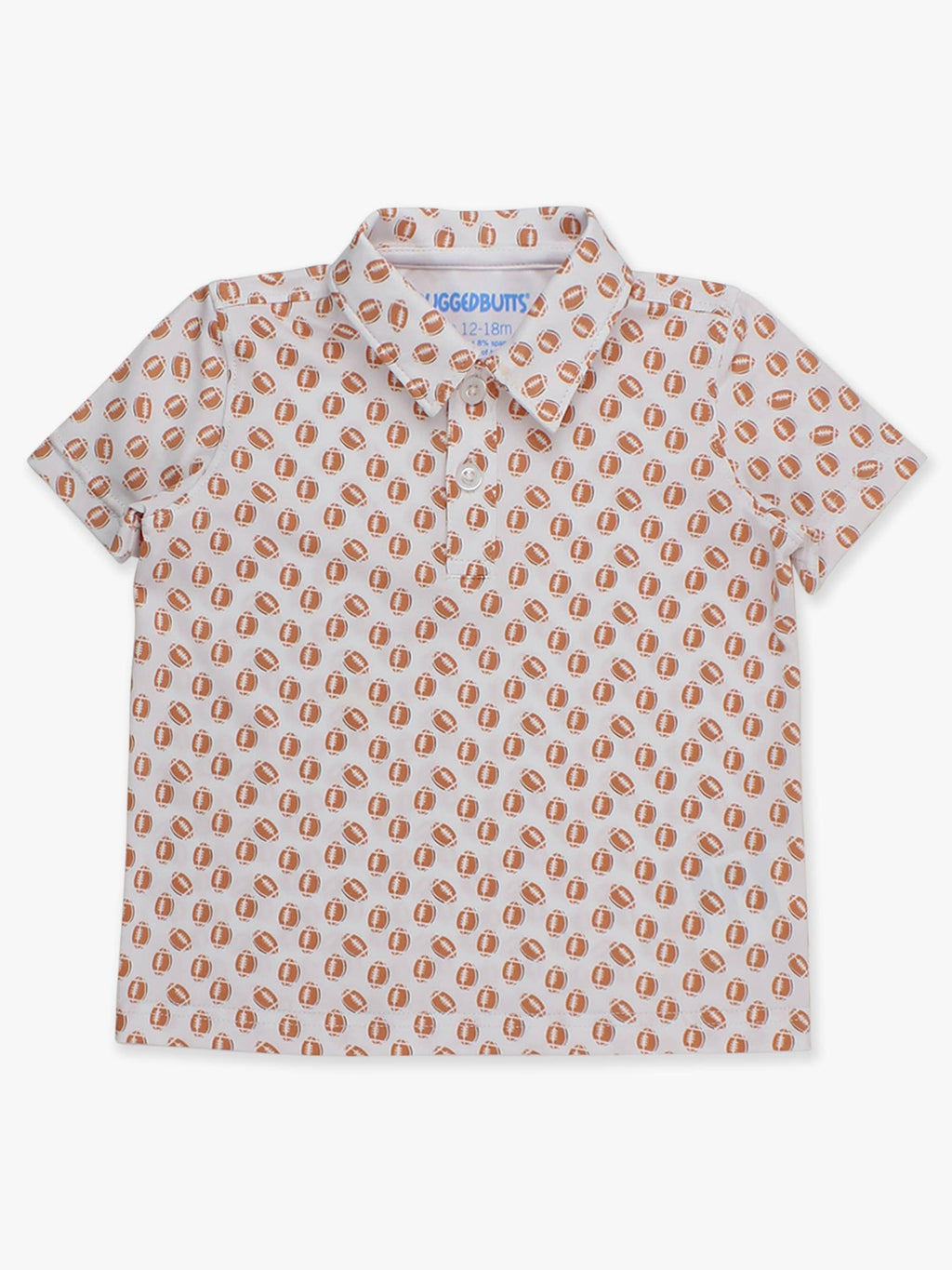 Boys Football Frenzy Knit Short Sleeve Performance Polo