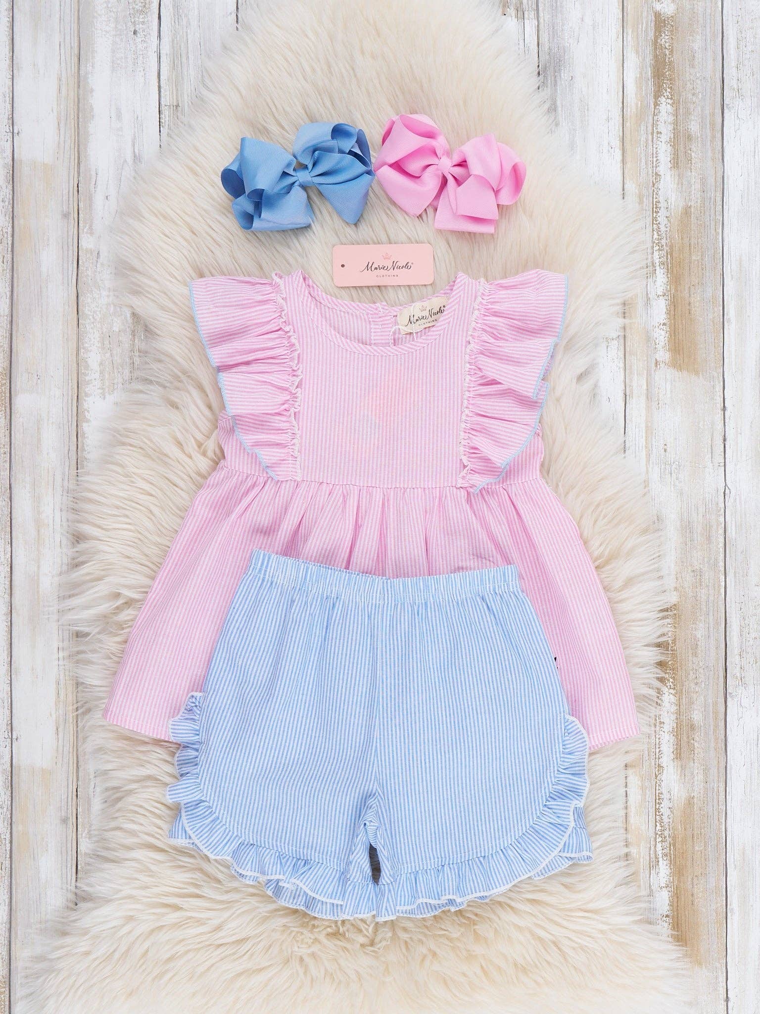 Pencil Flutter Bow Print 100% Cotton Outfit