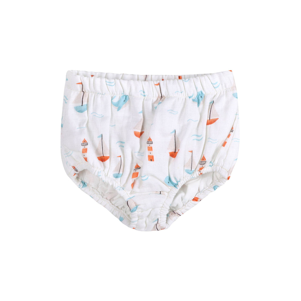 Sailboat Baby Dress + Bloomer (Organic Muslin)