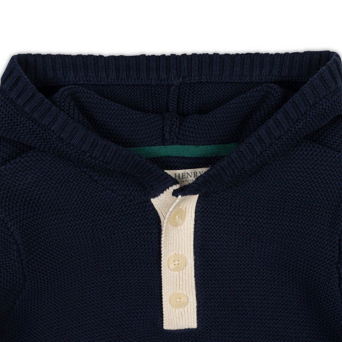 Organic Henley Sweater Hoodie