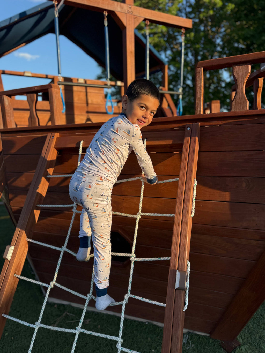 Harbor Dreams Luxury Bamboo Toddler Pajama Set | Soluna™