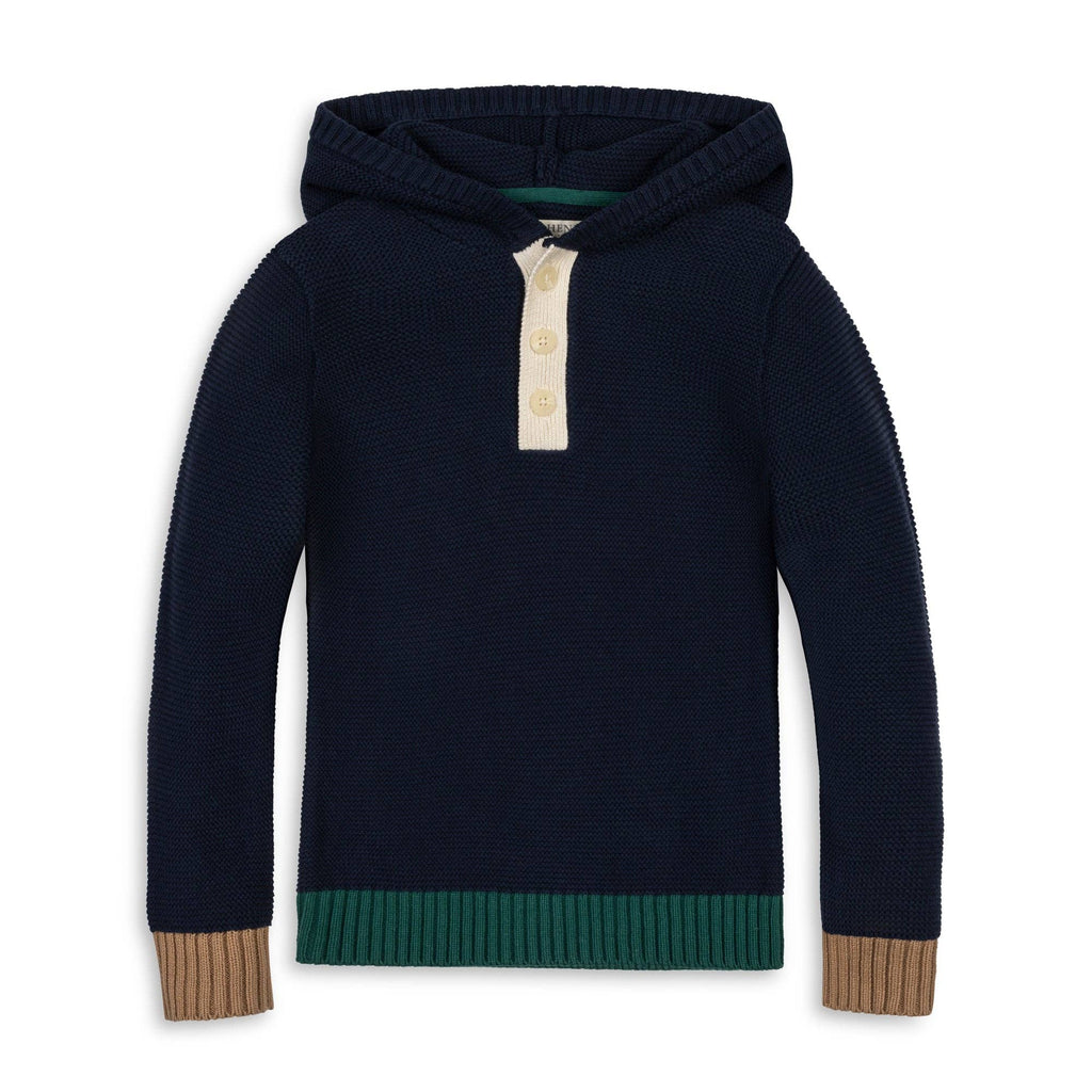 Organic Henley Sweater Hoodie