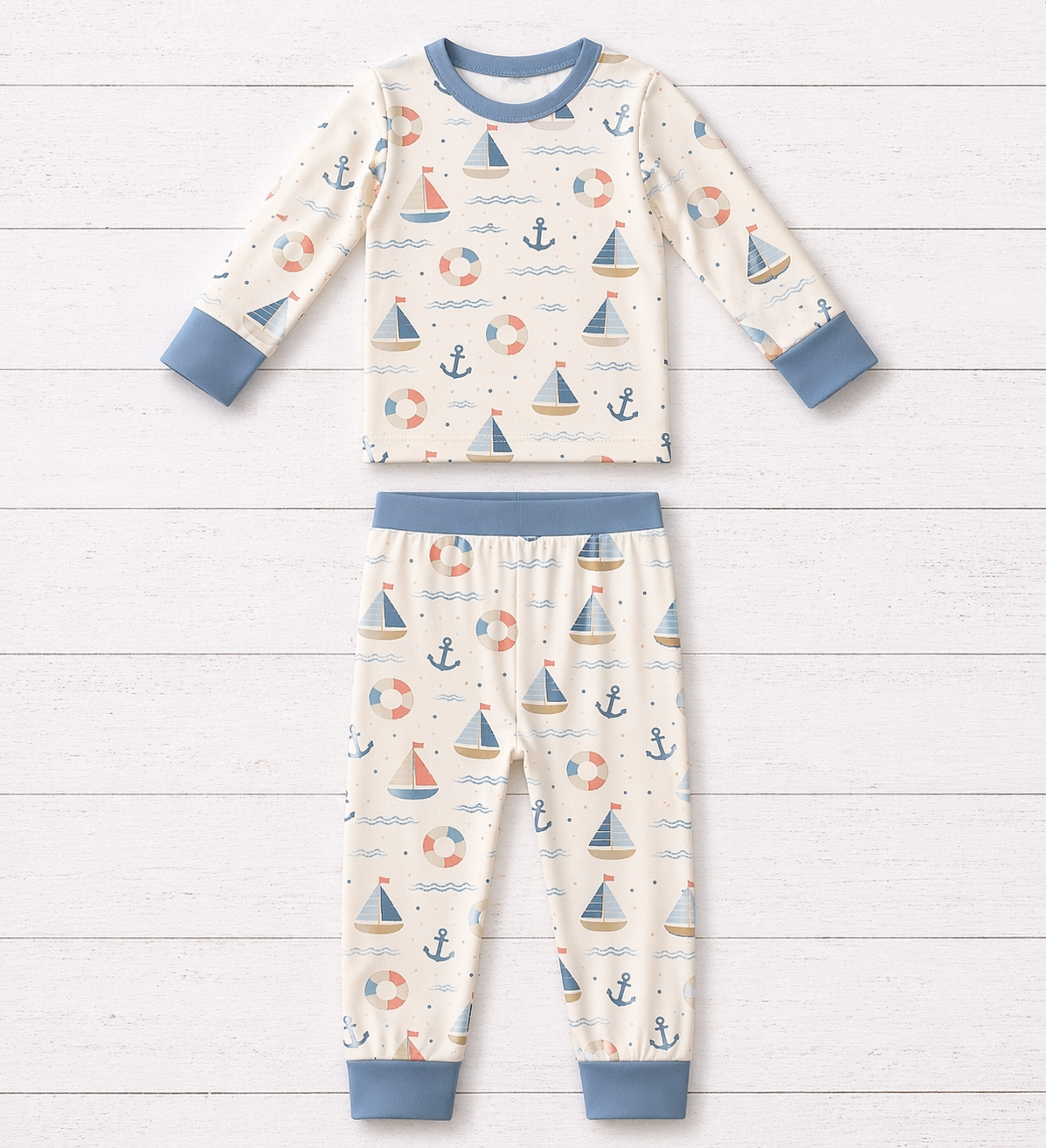 Harbor Dreams Luxury Bamboo Toddler Pajama Set | Soluna™