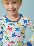 SoftSnooze™ Kids Bamboo Viscose Plane Parade Long Sleeve Pajama Set