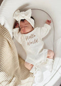 Hello World Coming Home Romper
