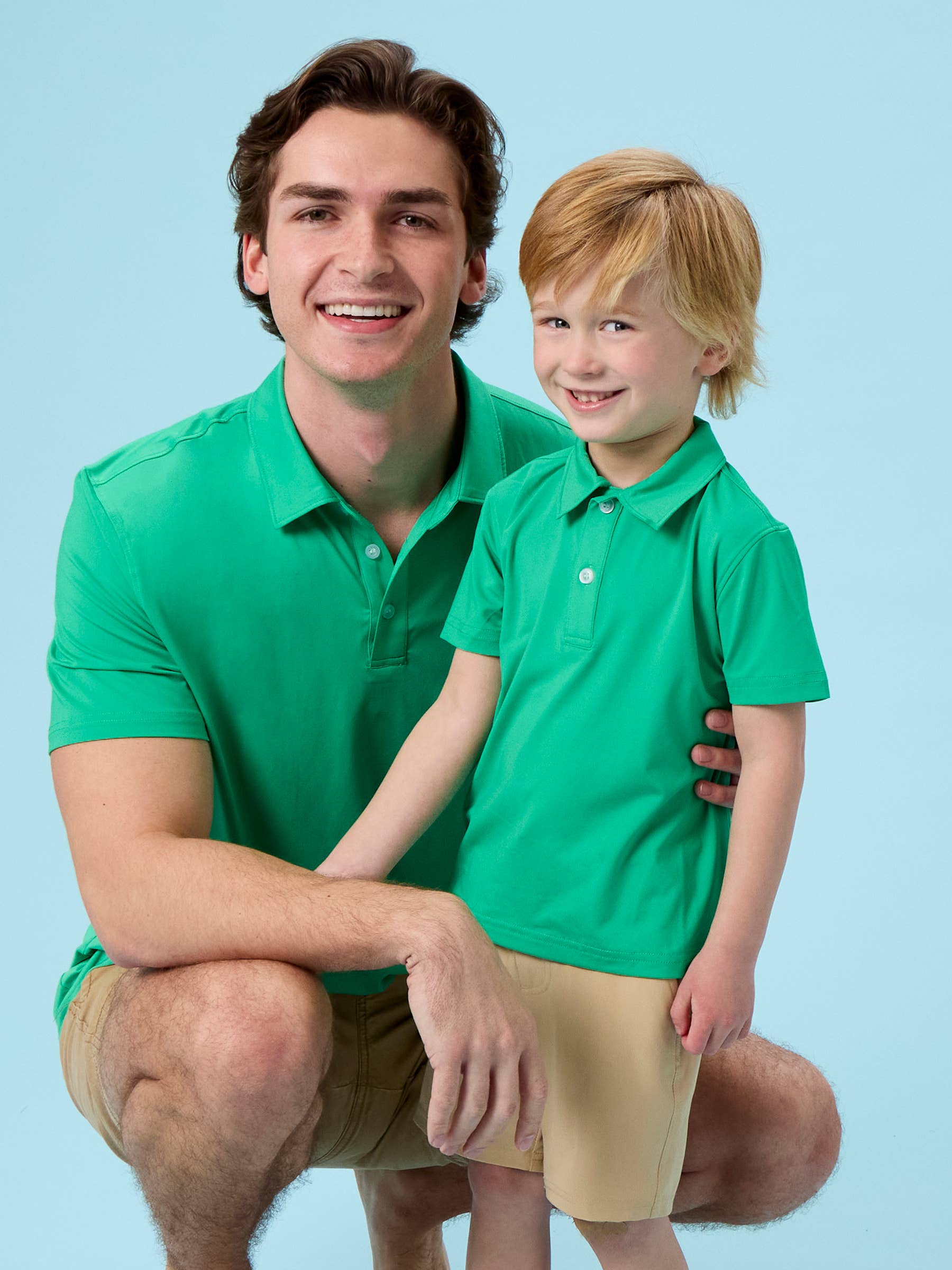 Boys Bright Green Knit Short Sleeve Performance Polo