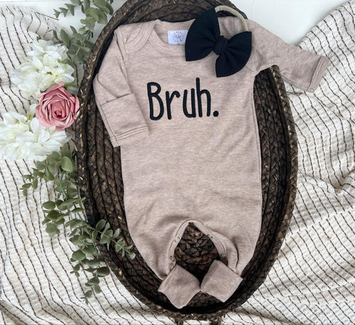 Baby Romper | Mocha Brown Baby Outfit -Bruh