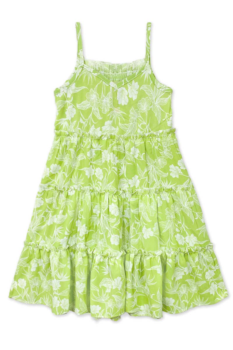 GKD-3154B-YU112 Girl's Maxi Dress w/ Back Smocking