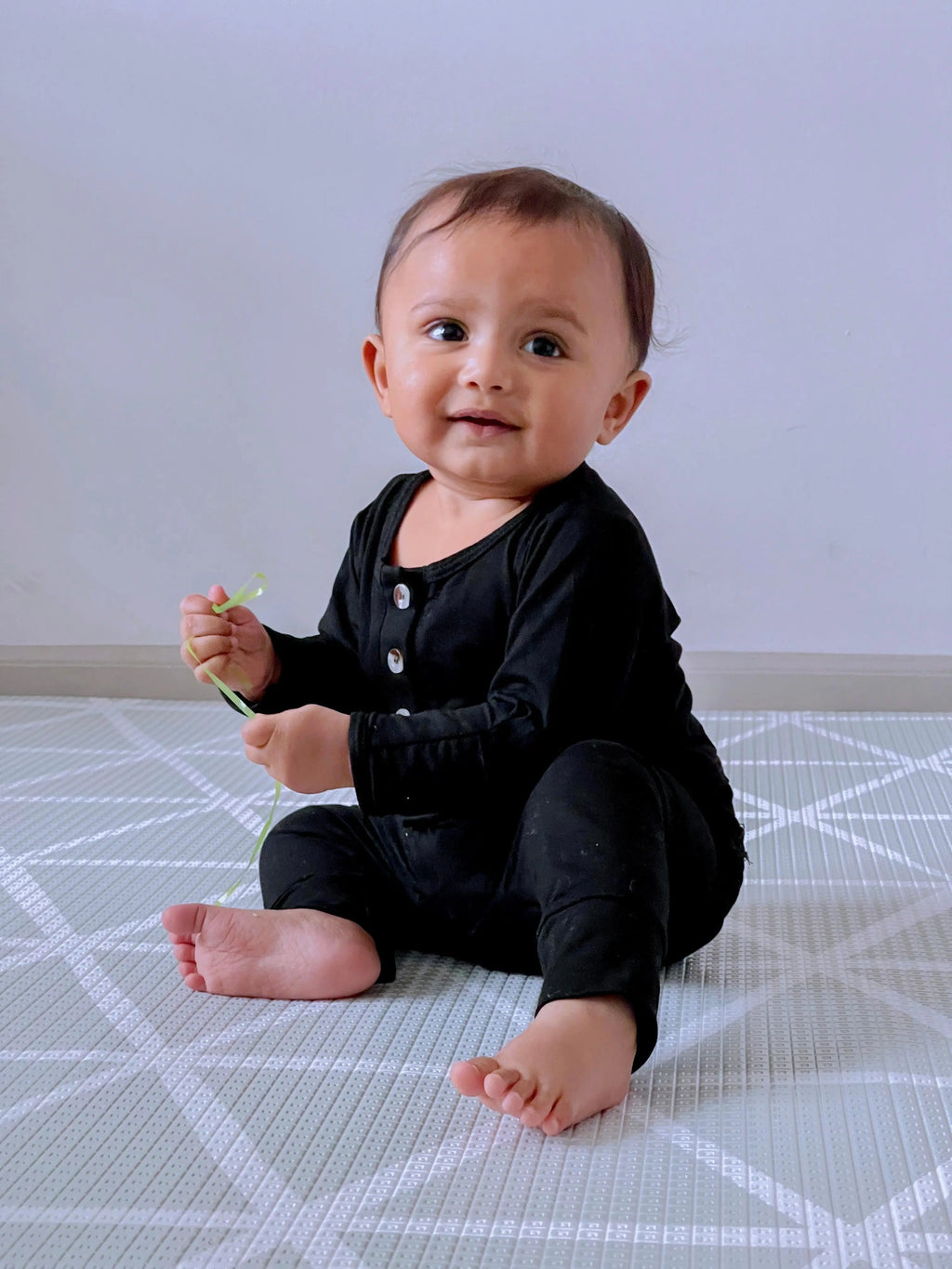 Top and Bottom Outfit and Hat Set, Newborn Clothes, Baby Boy Outfit Sets - Black